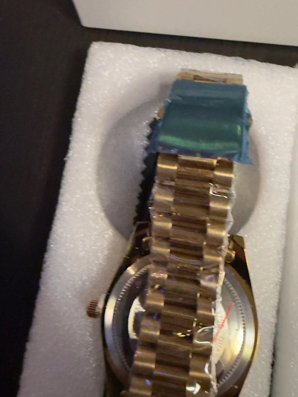 Nibosi Gold Tone Men's Day-Date Watch